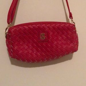 Red shoulder bag